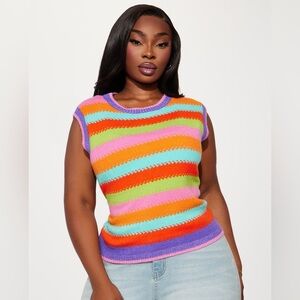 Fashion nova multicolor sweater vest